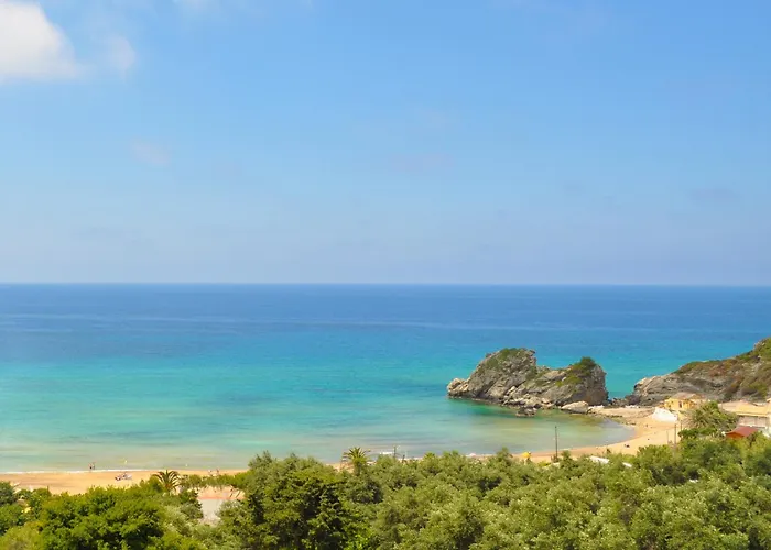 And With Swimming Pool And Sea View In Beach, Corfu Pelekas